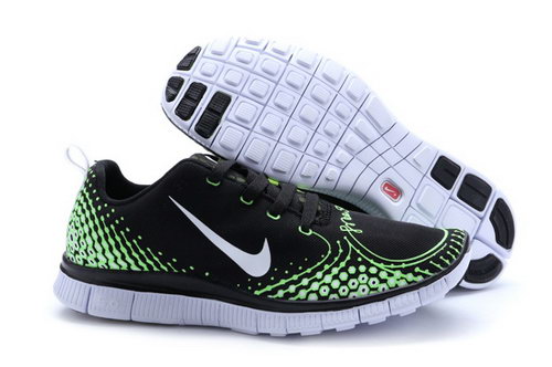 Nike Free Run 5.0 V4 Mens Shoes Black Green Silver Denmark